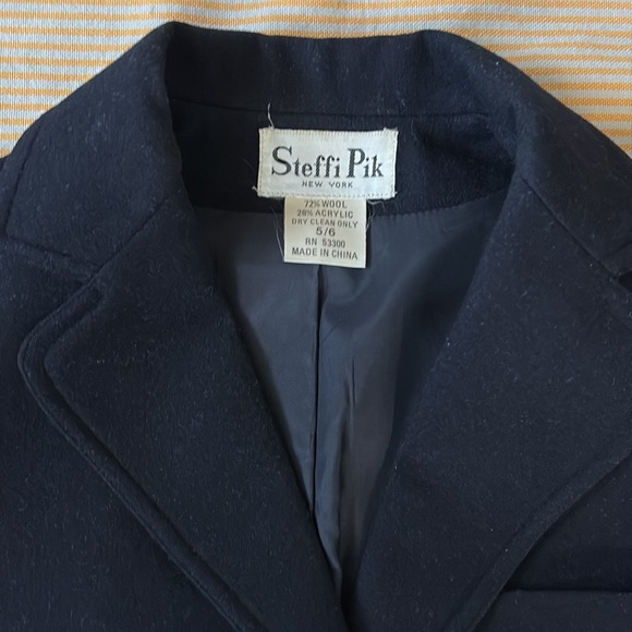 Vintage Steffi Pik New York Navy Style Blazer ~ Size Small - Picture 8 of 12